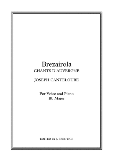 Brezairola - Chants D'Auvergne (Bb Major) (arr. Jonathan Prentice)