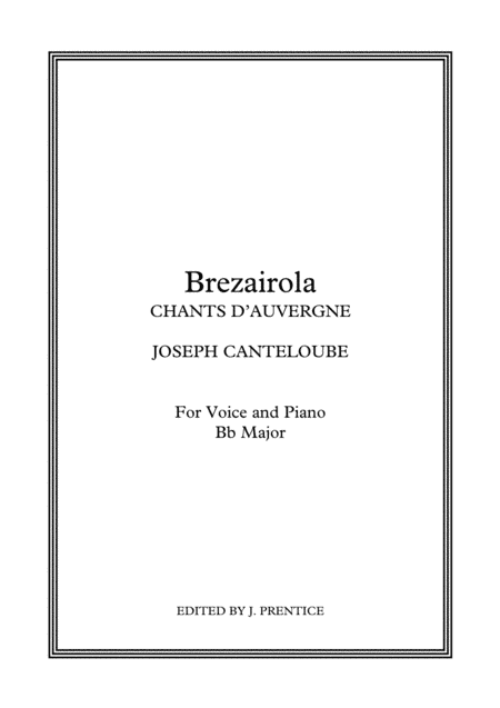 Brezairola - Chants D'Auvergne (Bb Major) (arr. Jonathan Prentice)