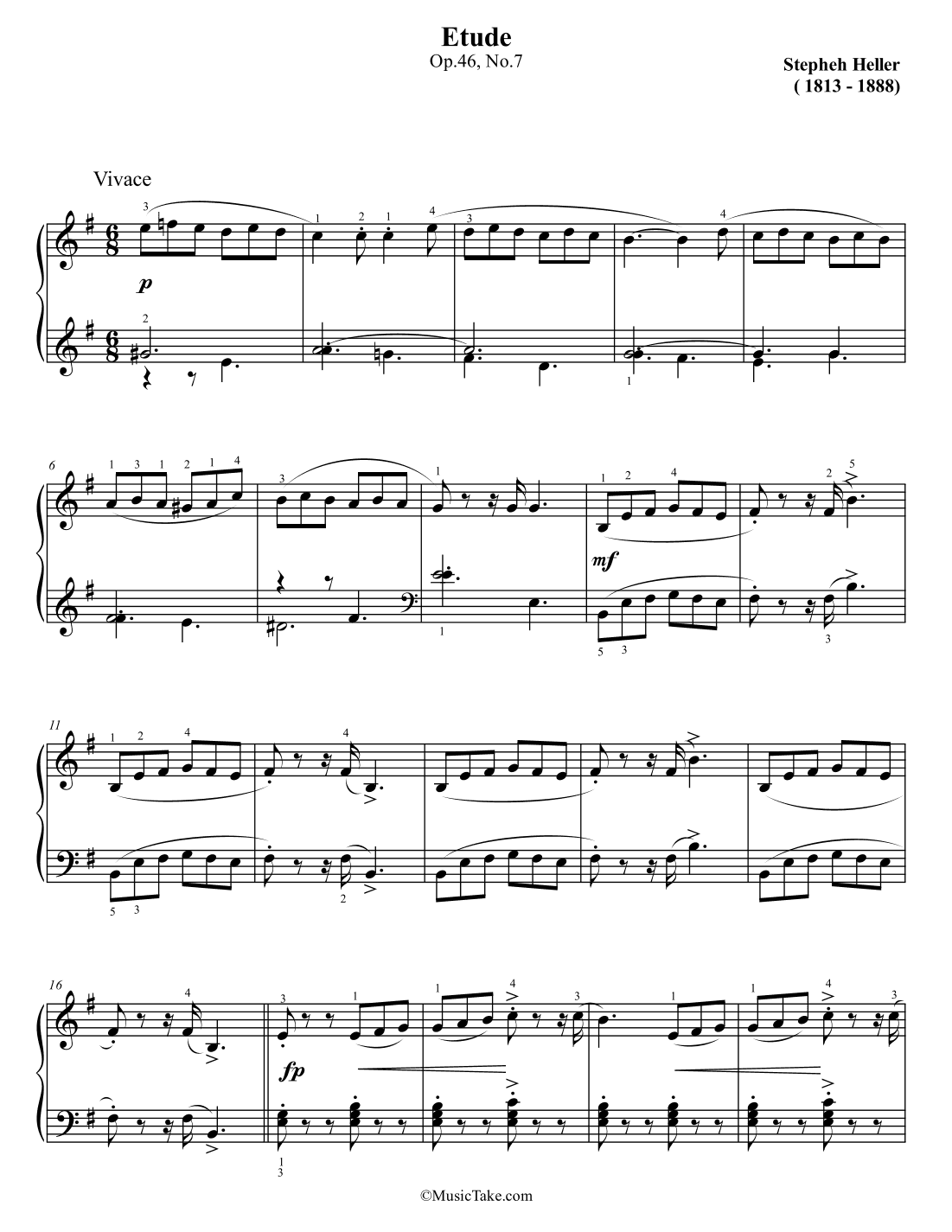 Heller Etude in E minor Op.46 No.7 (arr. Ben Choupak)