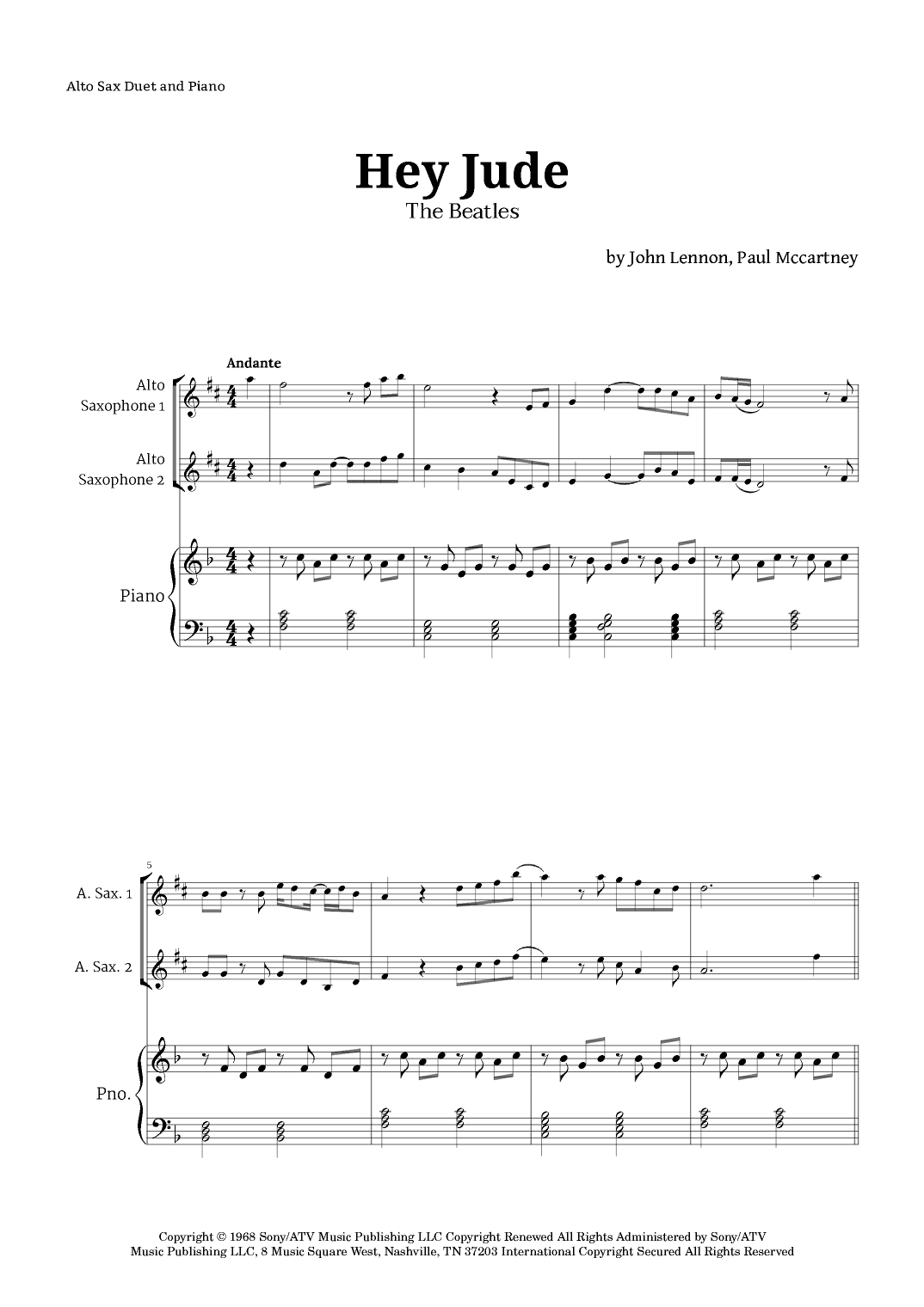 Hey Jude (arr. Langanho)