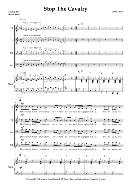 Stop The Cavalry (arr. Dorian Kelly)