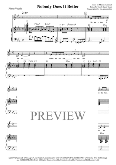 Nobody Does It Better from THE SPY WHO LOVED ME (arr. Jan Angermüller)
