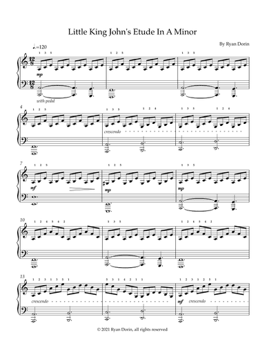 Little King John's Etude In A Minor