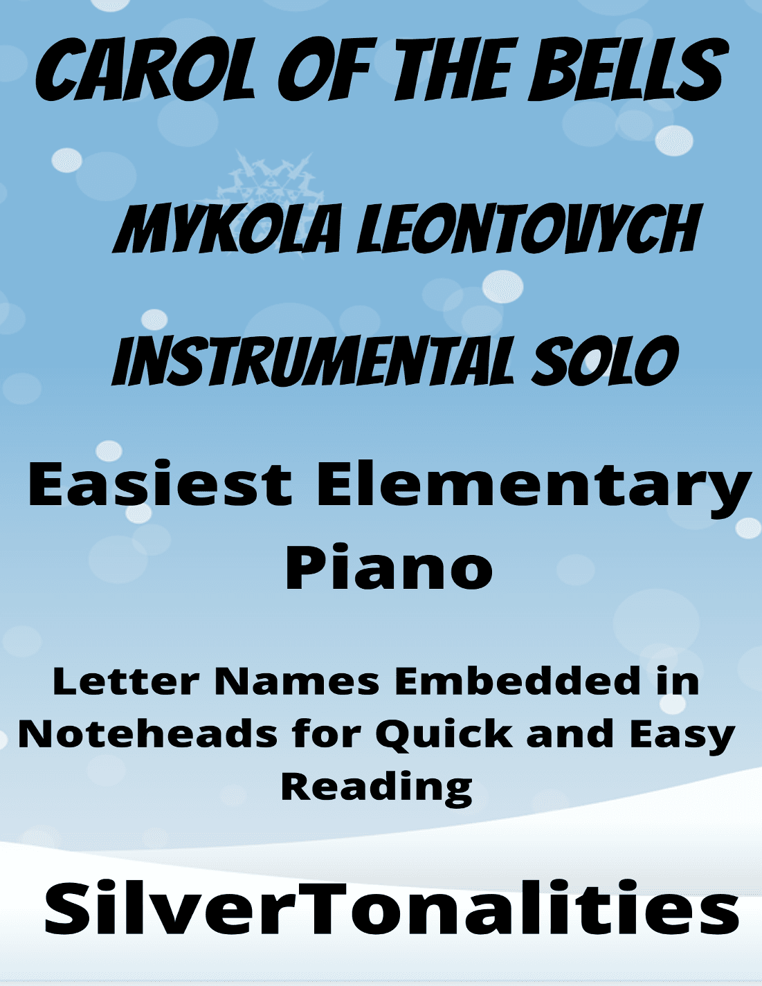 Carol of the Bells Easiest Elementary Piano Sheet Music (arr. SilverTonalities)