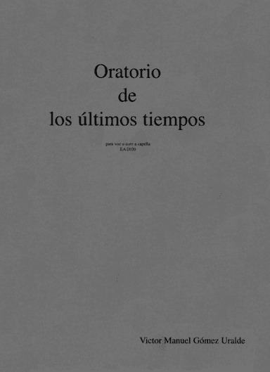 Oratorio de los últimos tiempos