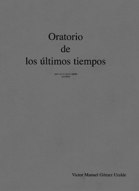 Oratorio de los últimos tiempos