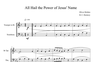 All Hail the Power of Jesus' Name (Trumpet and Trombone Duet) (arr. B. C. Dockery)