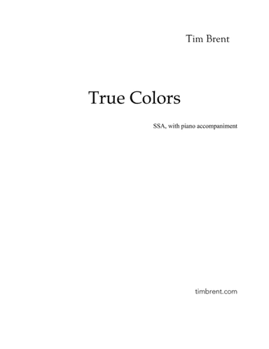 True Colors (arr. Tim Brent)