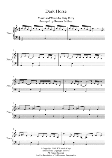 Dark Horse (arr. Roxana Belibou)
