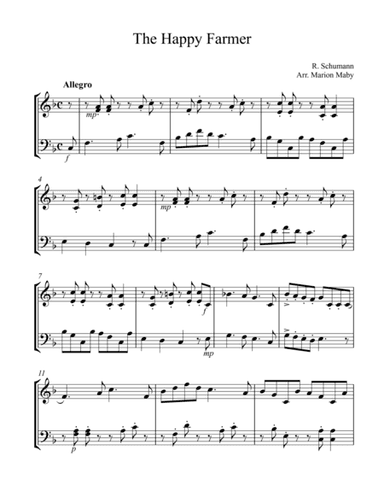 The Happy Farmer, arr. for vln. & cello duet (arr. Marion Maby)