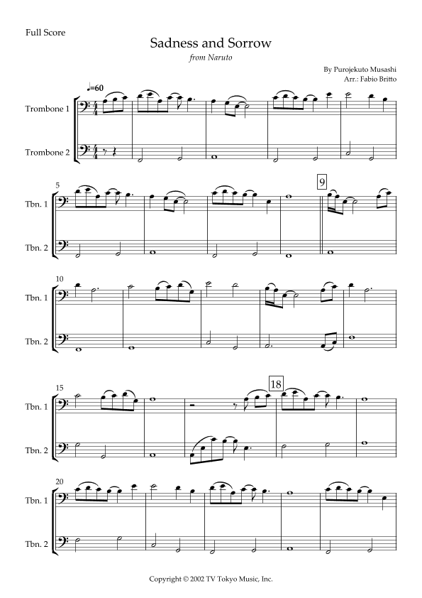 Sadness And Sorrow (arr. Fabio Britto)