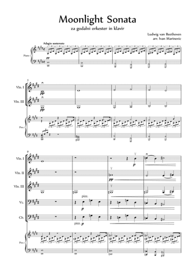 Moonlight Sonata for piano and strings (arr. Ivan Marinovic)