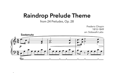 Raindrop Prelude Theme (arr. Sidewalk Labs)