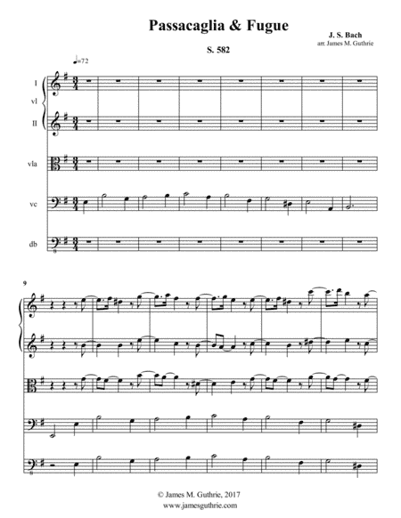 J. S. Bach: Passacaglia & Fugue S 582 (arr. James M. Guthrie)
