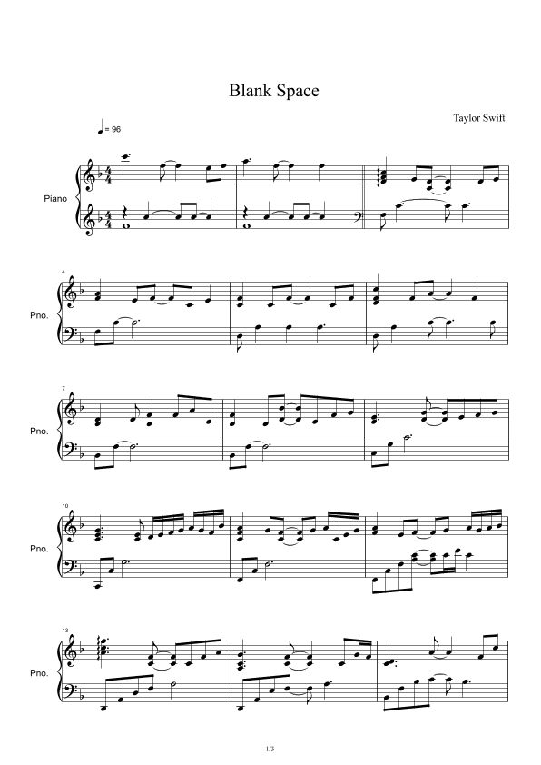 Blank Space (arr. Taylor Swift)