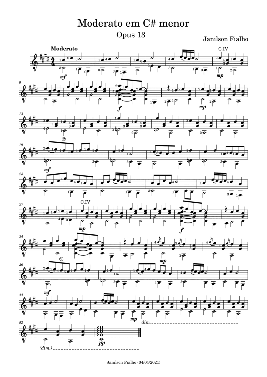 Moderato in C# minor