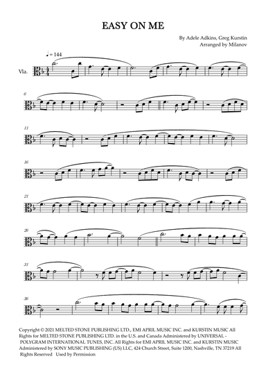 Easy On Me (arr. Milanov)
