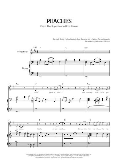 Peaches (arr. Benzaiten Editions)