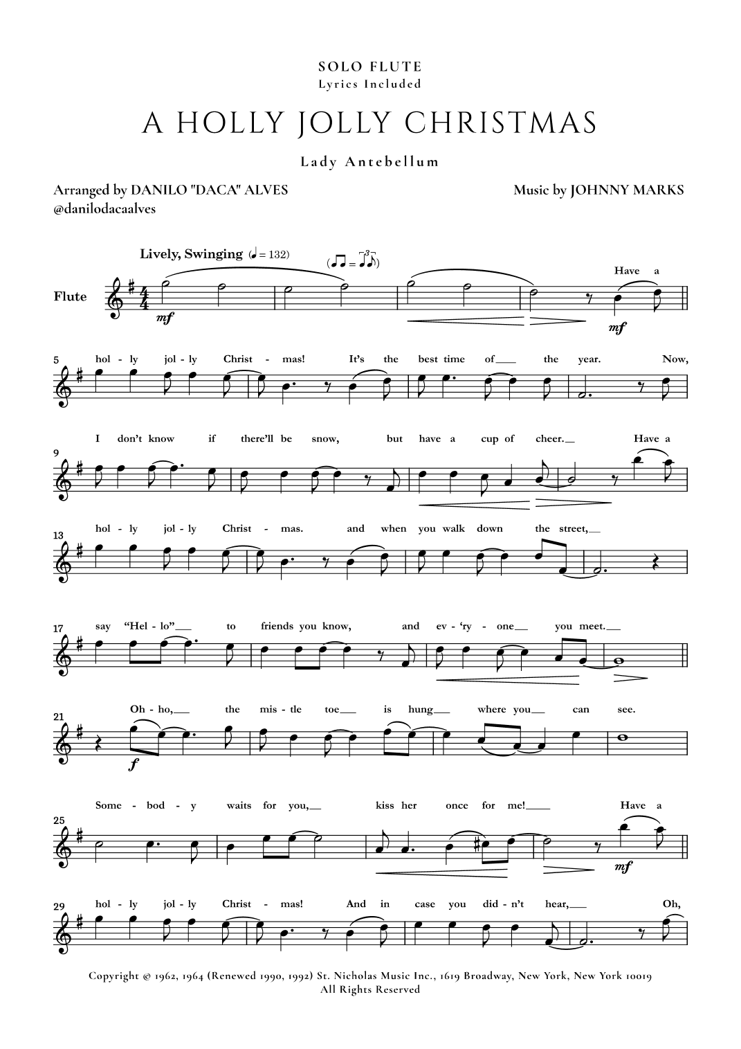 A Holly Jolly Christmas (arr. Danilo “Daca” Alves)