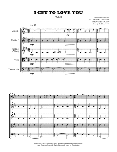 I Get To Love You (arr. chaelmont)