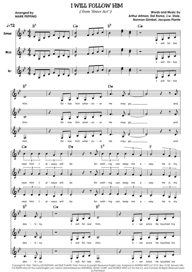 I Will Follow Him (i Will Follow You) (arr. Mark Pepping)