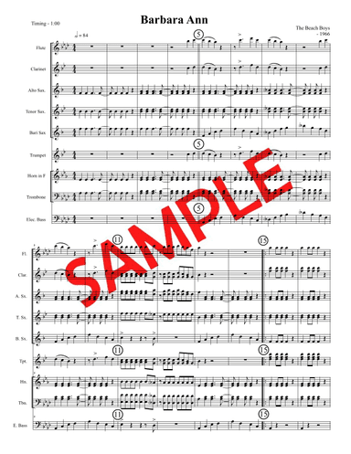 Barbara Ann (arr. Bandroom.com Publications)