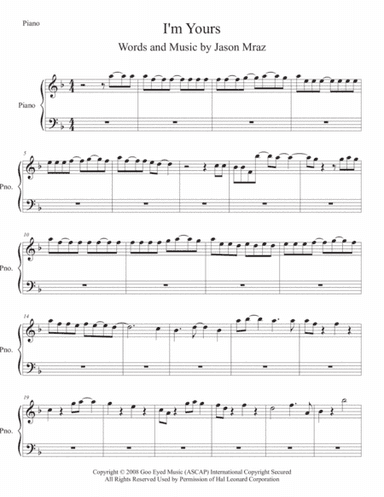I'm Yours (arr. Kevin Busse)
