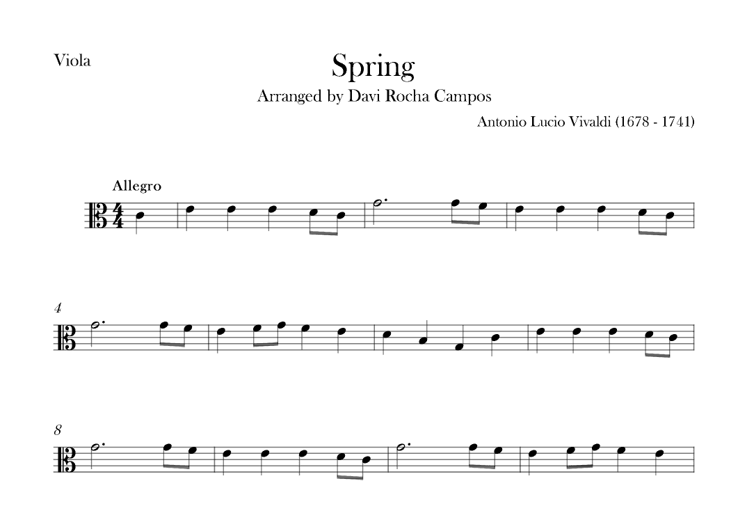 Spring (arr. Davi Rocha Campos)