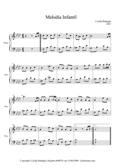 "Melodia Infantil" - Piano