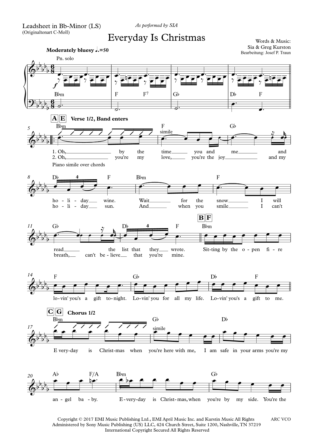 Everyday Is Christmas (arr. Josef Peter Traun)