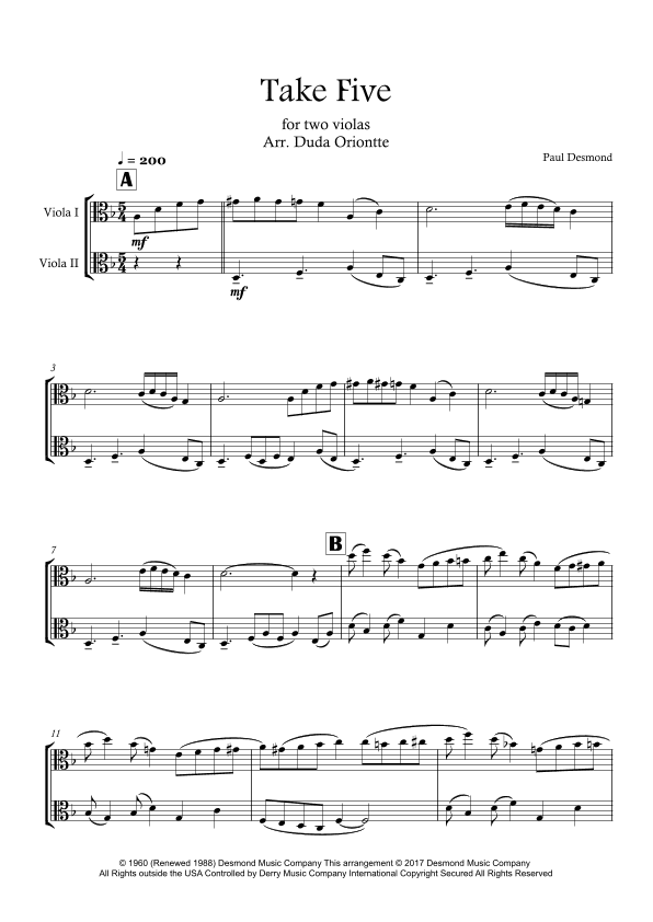 Take Five (arr. Duda Oriontte)