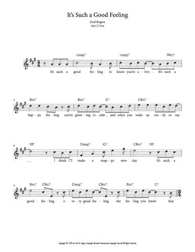 It's Such A Good Feeling (arr. Charlie Lee)