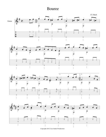 J.S. Bach (Easy Fingerstyle Guitar) (arr. J.L. Case)
