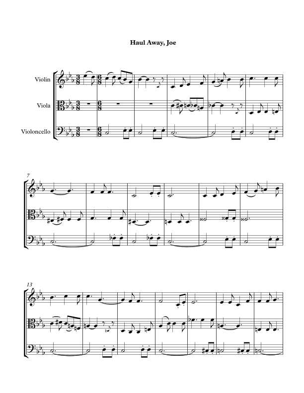 Haul Away Joe (arr. Ronald Batkiewicz)