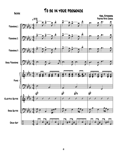 To Be in Your Presence  - Score Only (arr. Pete Cross)