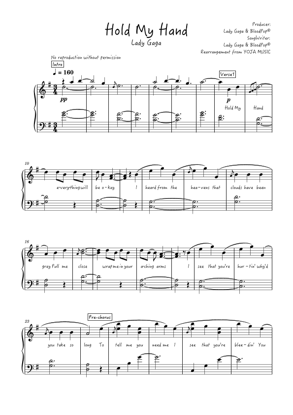Hold My Hand (arr. YOJA Music)