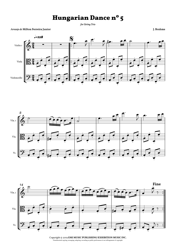 Hungarian Dance n. 5 (arr. Milton F. Junior)