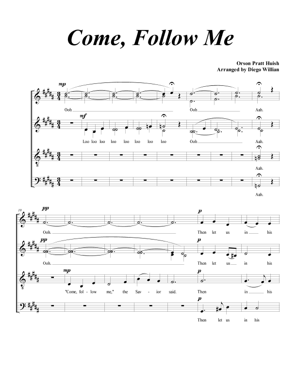 Come, Follow Me (arr. Diego Willian) (arr. Diego Willian)