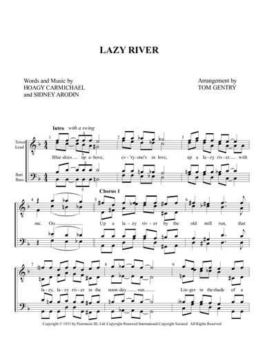 Lazy River (arr. Tom Gentry)