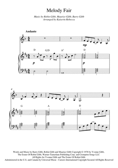 Melody Fair (arr. Kaiserin Rebecca)