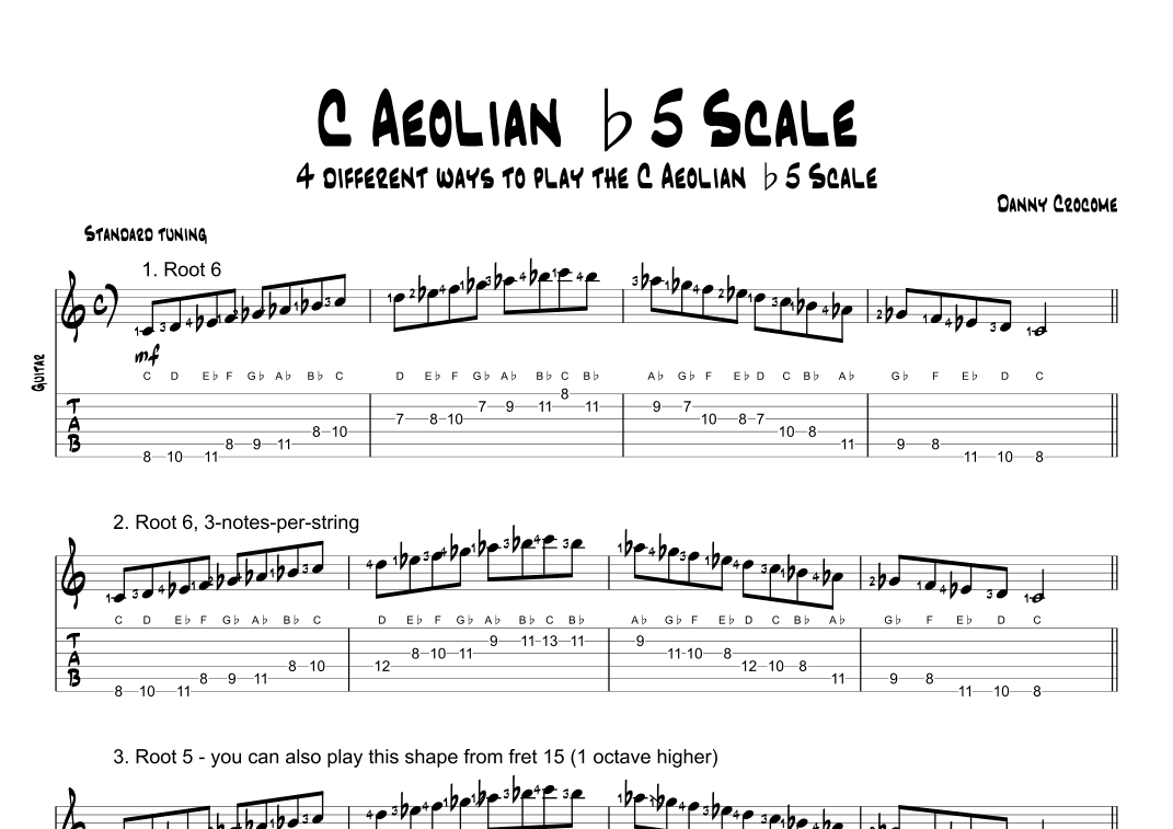 C Aeolian b5 Scale (4 Ways to Play)