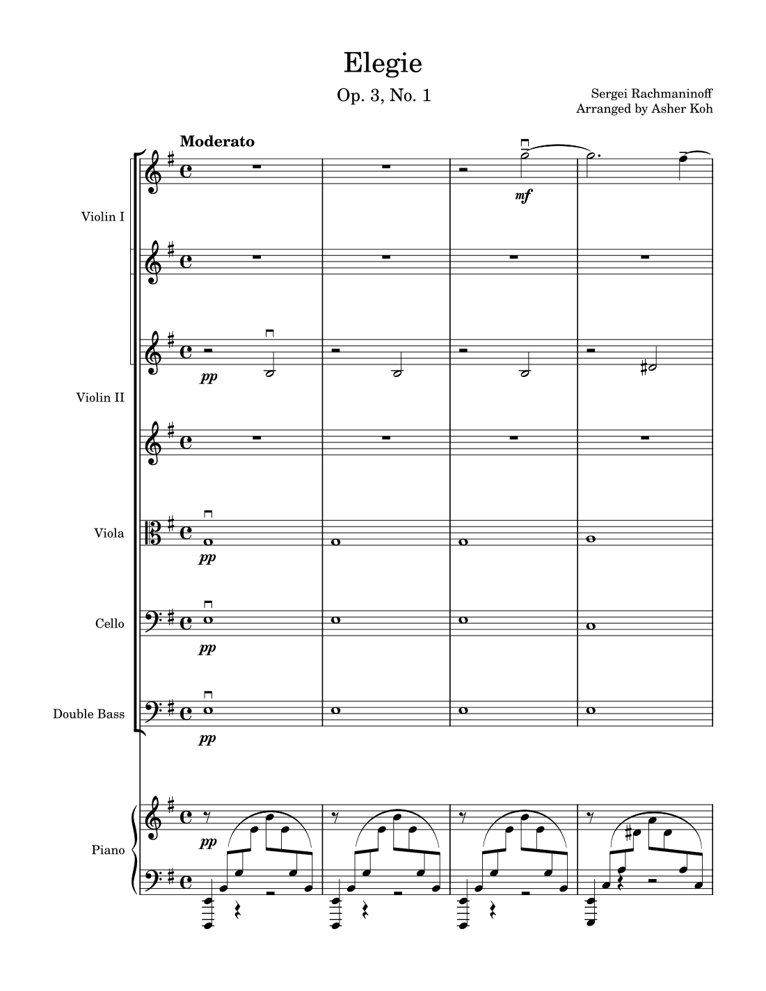 Elegie (arr. Asher Koh)