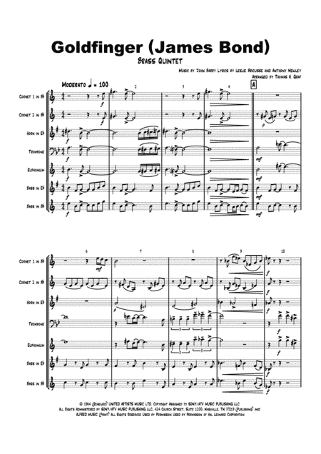 Goldfinger (arr. Thomas H. Graf)