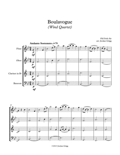 Boulavogue (Wind Quartet) (arr. Jordan Grigg)