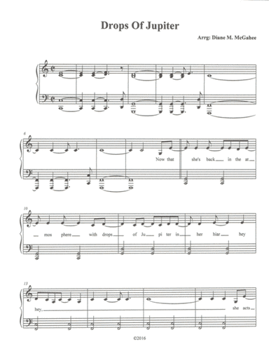 Drops Of Jupiter (Tell Me) (arr. Diane M. McGahee)