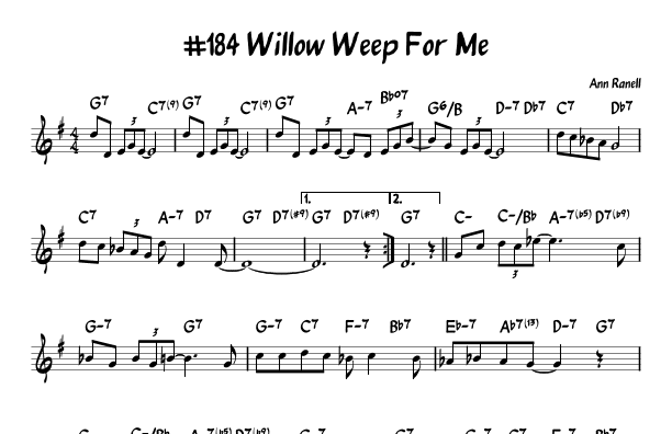 Willow Weep For Me (arr. John Fries)