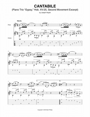Cantabile (Piano Trio "Gypsy," Hob. XV:25, Second Movement Excerpt) (arr. Mark Phillips)
