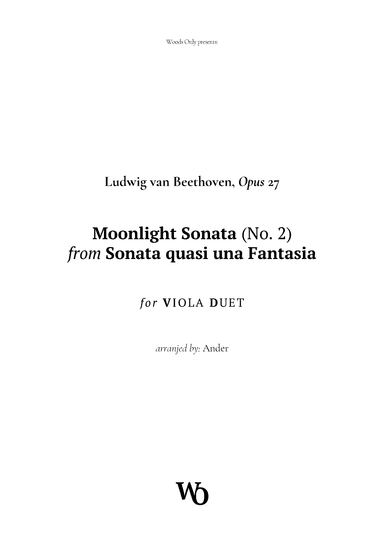Moonlight Sonata by Beethoven for Viola Duet (arr. Ander)