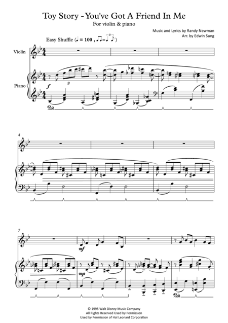 You've Got A Friend In Me (arr. Edwin Sung)