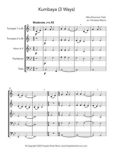 Kumbaya (3 Ways) (arr. Christian Morris)